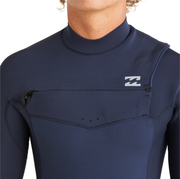 2024 Billabong Mens Revolution Natural 4/3mm Chest Zip Wetsuit ABYW100267 - Dark Navy